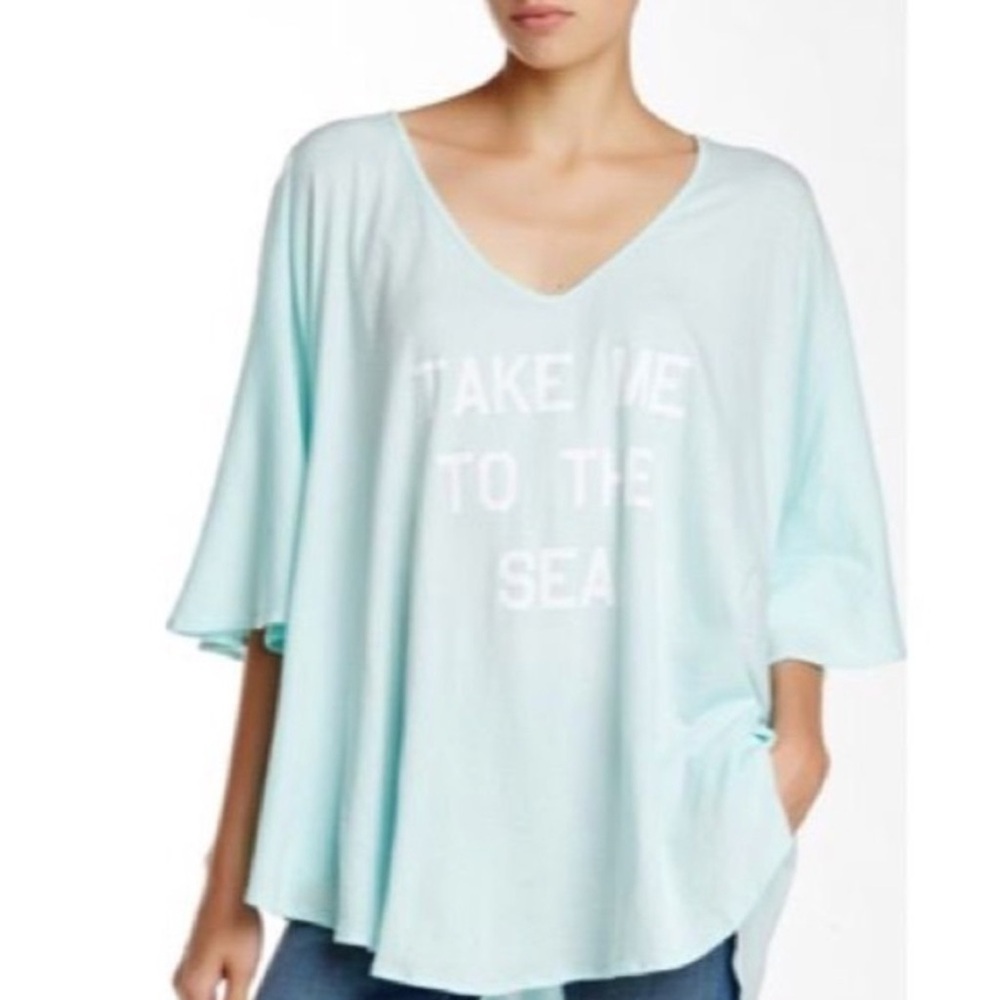 Wildfox Take Me to the Sea Coverup minty teal Oversized - no label